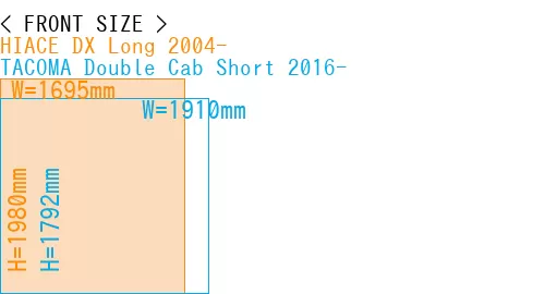 #HIACE DX Long 2004- + TACOMA Double Cab Short 2016-